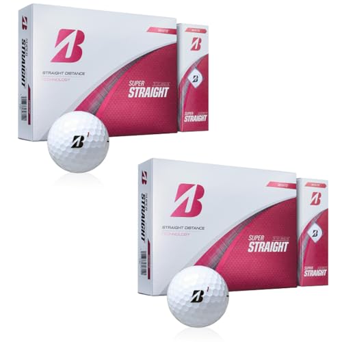 BRIDGE STONE ゴルフボール スーパーストレート 2025年モデル 2ダース 24球入 ホワイト T5WX