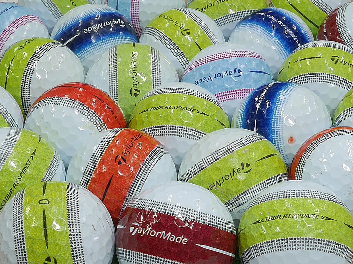 テーラーメイド TOUR RESPONSE STRIPE 2024年モデル 年代カラー混合 Bランク ロストボール 12個セット